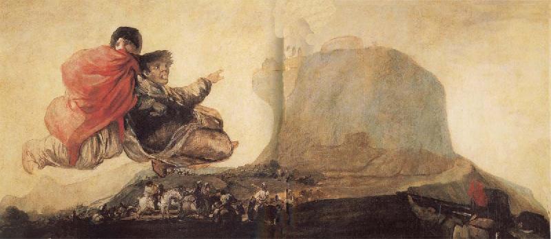 Francisco Goya Fantastic Vision or Asmodea oil painting image